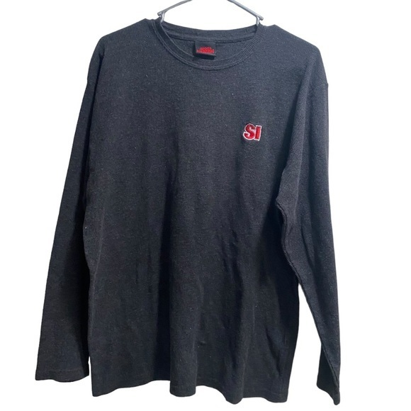 Sports Illustrated Other - Sports Illustrated Mens Sweater Black Heathered Long Sleeves Crew Pullover,Large